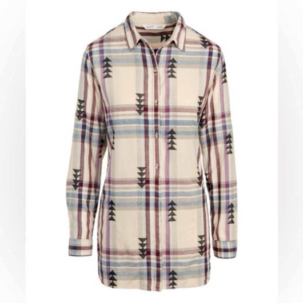Woolrich Jacquard Aztec Native Button Down Southwest Plaid Long Sleeve Small